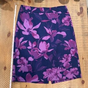 Banana Republic Floral Summer Skirt - Purple Pink Navy Blue Size 6